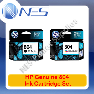 HP Genuine #804 BLACK+#804 COLOR Combo Ink Set for Envy 6220/6222/7120/7820/7822
